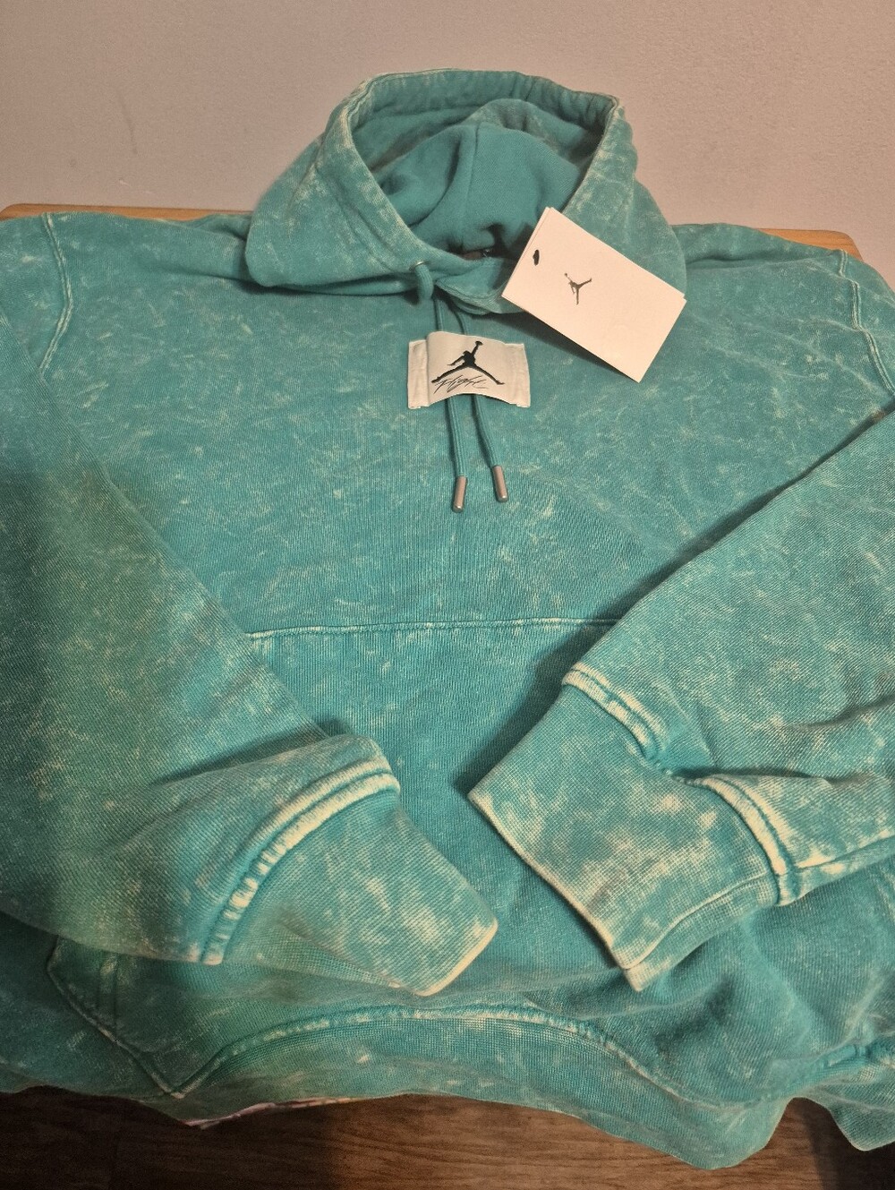 NWT Jordan Teal Tie-Dye Pullover Hoodie with Jumpman Tag